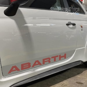 2 pegatinas para puerta Abarth compatibles con Fiat Abarth 595