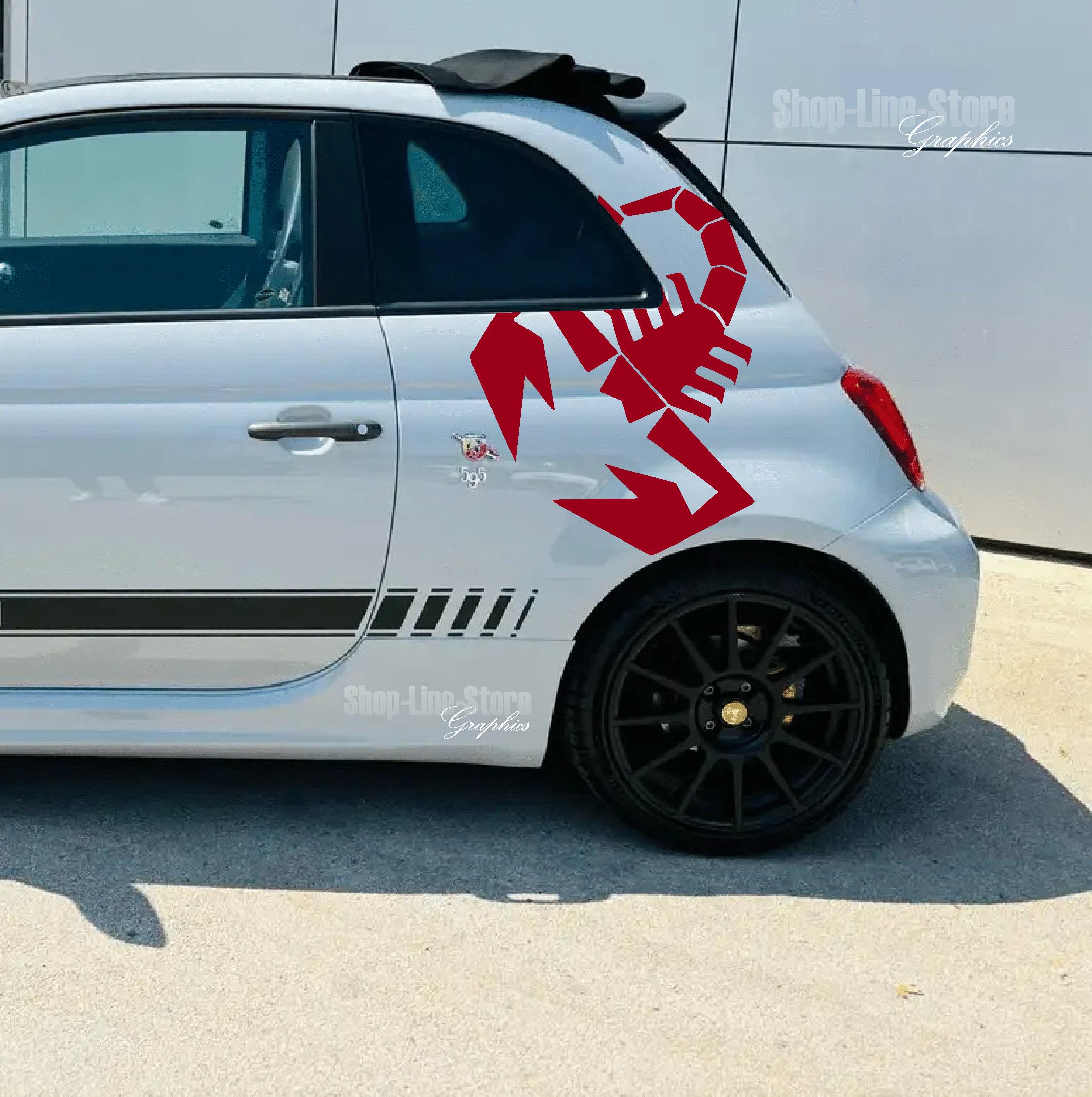 【okamoo】フィアット500 FIAT ABARTH 2本出し 2 Rear Scorpion Stickers Compatible With Fiat 500 ABARTH - Etsy