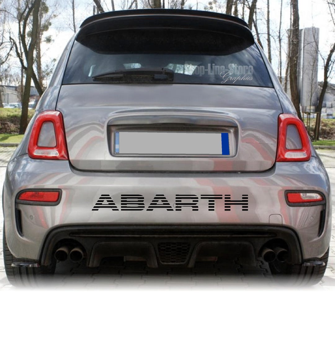 1 Abarth Rear Bumper Stickers Sticker Compatible With Fiat Abarth 595 ...