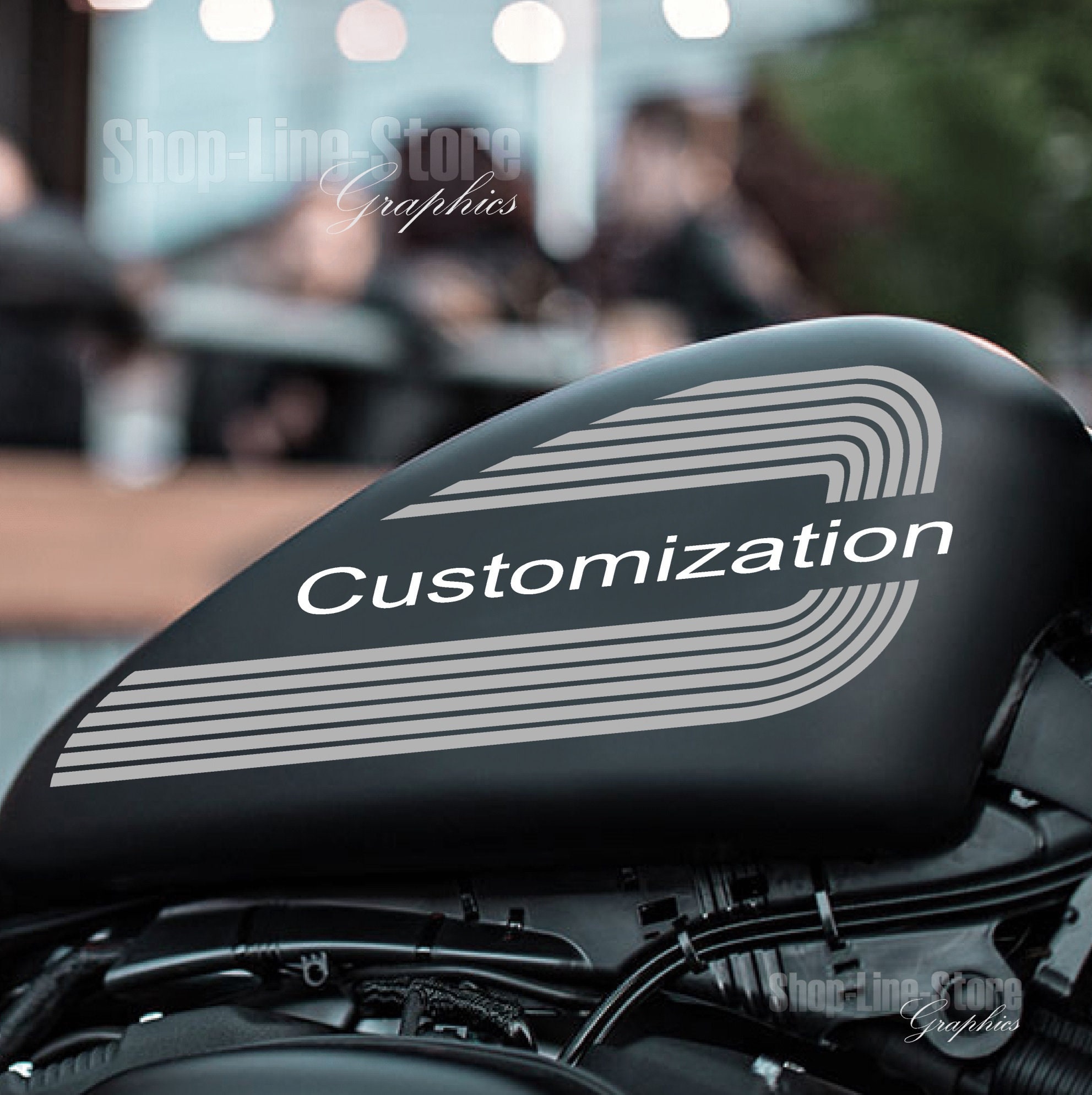 Adhesive Graphics Stickers AMF Customization Style Compatible With