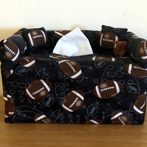 Mini Couch Tissue Box Cover Football