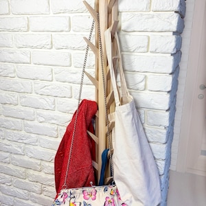 Taschenbügel, Taschenständer, Klapphaken aus Holz