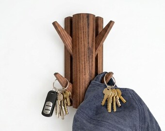 Ash Wood Key Holder | Entryway Organizer, Wall Hanger