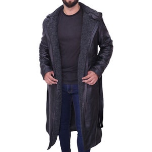 Blade Runner 2049 Ryan Cosplay Ryan Gosling Abrigo largo de cuero negro imagen 6