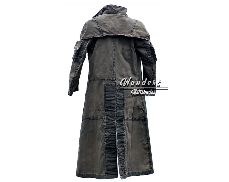 Elite Riot Gear Jacket NCR Ranger Duster Fallout: New Vegas Costume Canvas Coat Screen Authentic Costume imagem 3