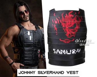 Cyberpunk 2077 Costume Johnny Silverhand Cosplay Leather Vest - Screen Authentic Costume