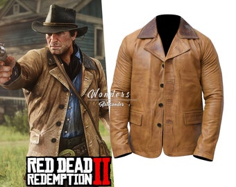 Arthur Morgan Jacket Red Dead Redemption 2 Video Game Cosplay - Screen Authentic Costume