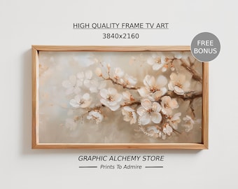 Cherry Blossom Frame TV Art Vintage Ambiente encantador Primavera, Hermoso paisaje, Regalo, Vacaciones, 4K, Alta calidad GraphicAlchemyStudio