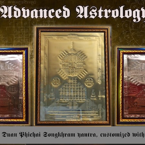 el yantra Duan Phichai Songkhram, personalizado con una carta astrológica personal según la astrología avanzada