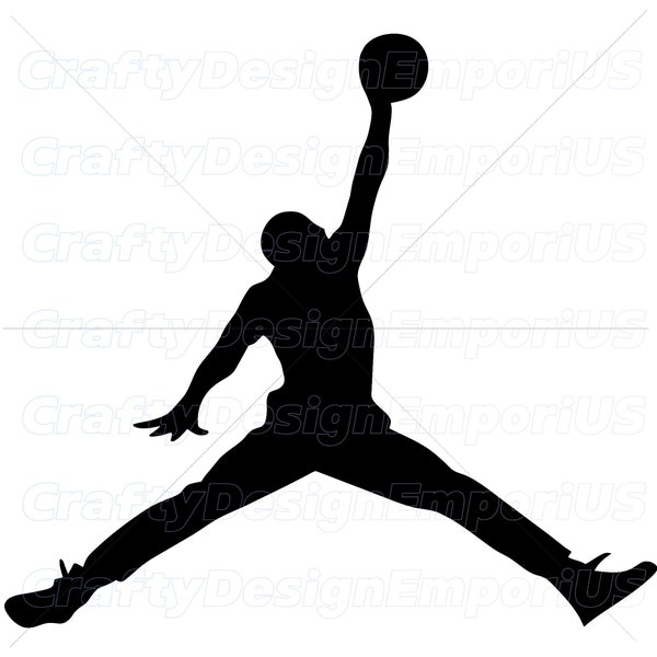 Jordan SVG, Air Jordan SVG, Jump Logo, Basketball Emblem, Basketball SVG für Cricut, Jordan Sneakers, digitaler Download