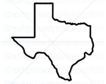 Texas Cut File, Texas Outline SVG File for Cricut, United States of America Vector Files, Texas Vector, Texas Map Clip Art for Silhouette