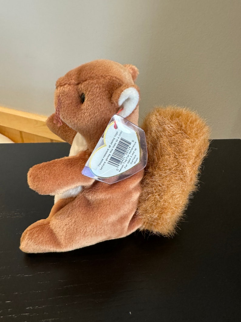TY Beanie Baby Nuts the Squirrel RARE With Tag Errors Etsy