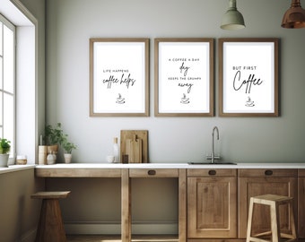 x6 Coffee Shop Coffee Quote Wall Art Download, Coffee Poster, Cafe Digital Download, Kitchen Wall Art, Coffee Gifts, Downloadable Art Prints