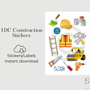 Autocollants de construction imprimables JW LDC | Téléchargement numérique instantané | Cadeau bénévole | Activité pour enfants | Fournitures du ministère