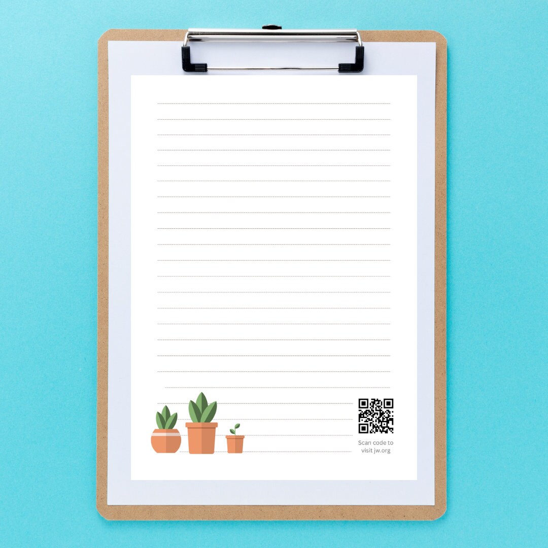 JW Letter Writing Lined Paper - A4 & A5 Digital Files of X4 Plant ...