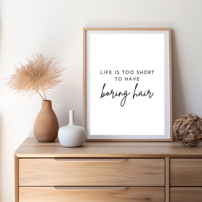 Hair Salon Quote DIGITAL DOWNLOAD Salon Decor, Beauty Studio Wall Art