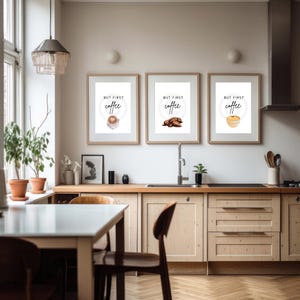 x6 But First Coffee Wall Art Poster, Cafe Digital Download, Kitchen Wall Art, Coffee Gifts, Downloadable Art Prints