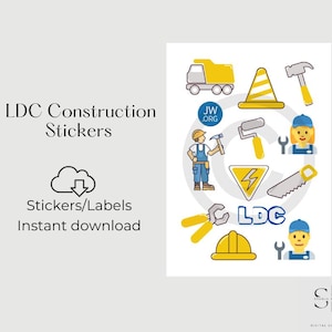Autocollants de construction imprimables JW LDC | Téléchargement numérique instantané | Cadeau bénévole | Activité pour enfants | Fournitures du ministère