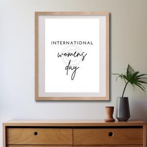 International Women's Day Printable DIGITAL DOWNLOAD - Classroom, Office, Home Decor Wall Art, Printable