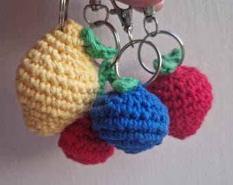 Porte-clés fruits au crochet