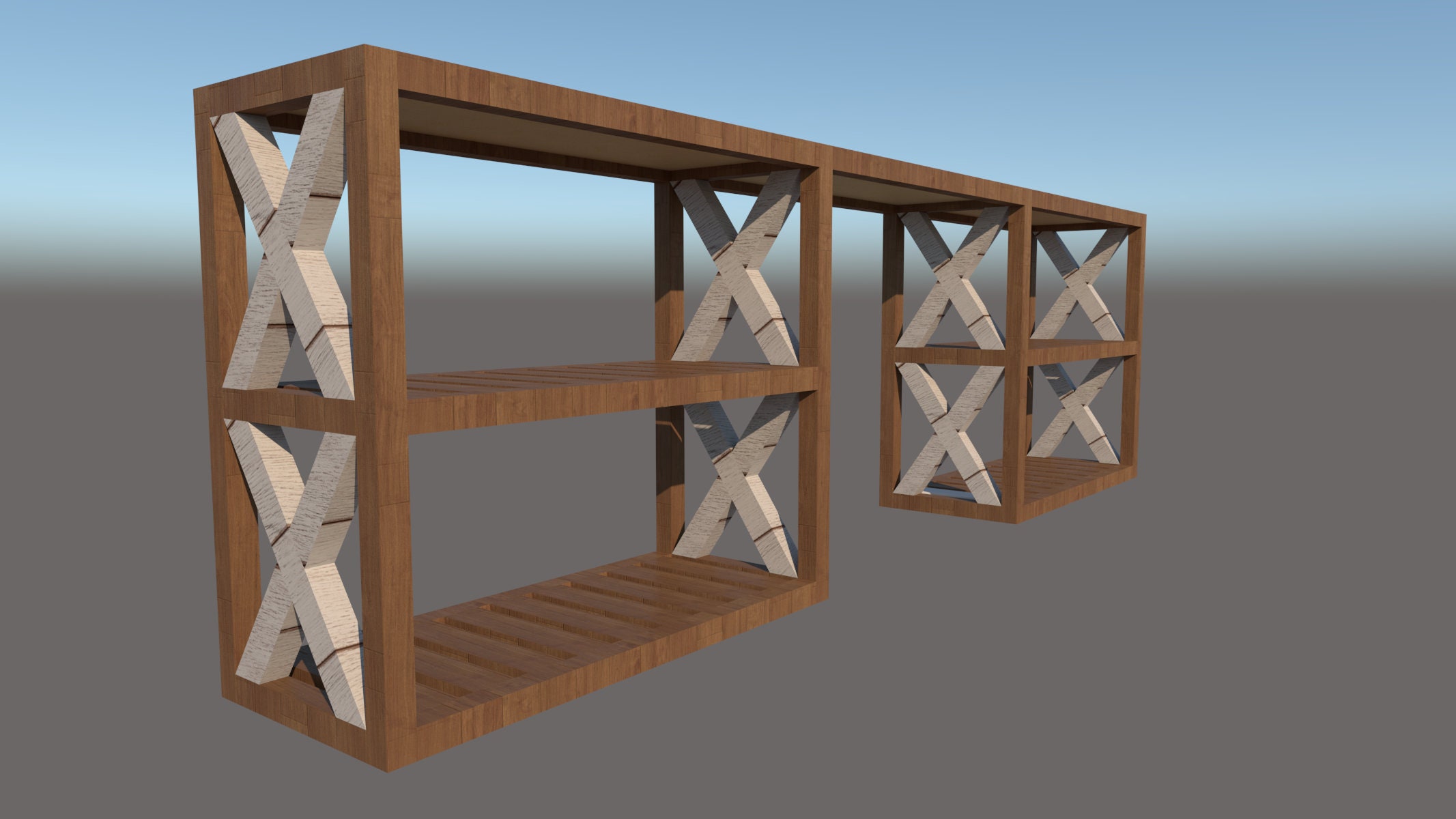 Rustic X Console Table DIY Plans: Modern Farmhouse Furniture (digital ...