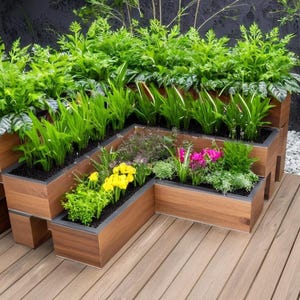 DIY Tiered Kräutergarten Planter DIY Blumenregal Ständer Baupläne, Pflanzenständer-Pläne, einfach zu erstellen, PDF-Datei sofort-Download