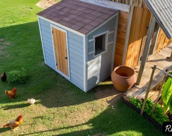 DIY Shed Chicken Coop Plans: Simple Farmhouse Design (PDF)