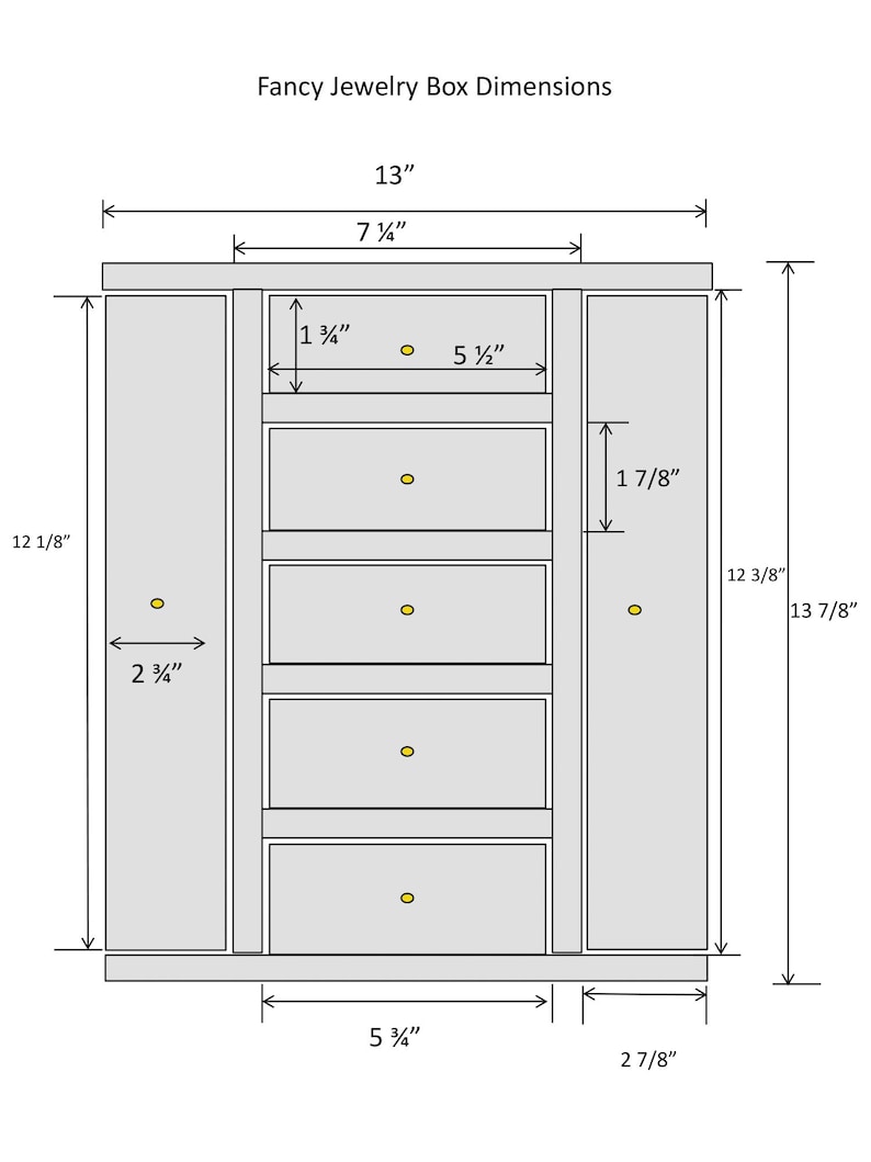 DIY Wooden Jewelry Box Plan: Woodworking Tutorial (PDF Download) - Etsy