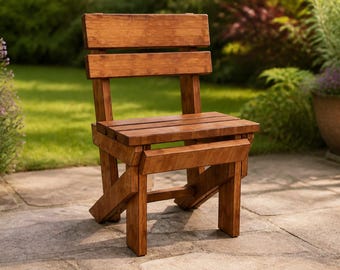 Planos para sillas de jardín de 2x4: Muebles de exterior para armar (Descarga en PDF)