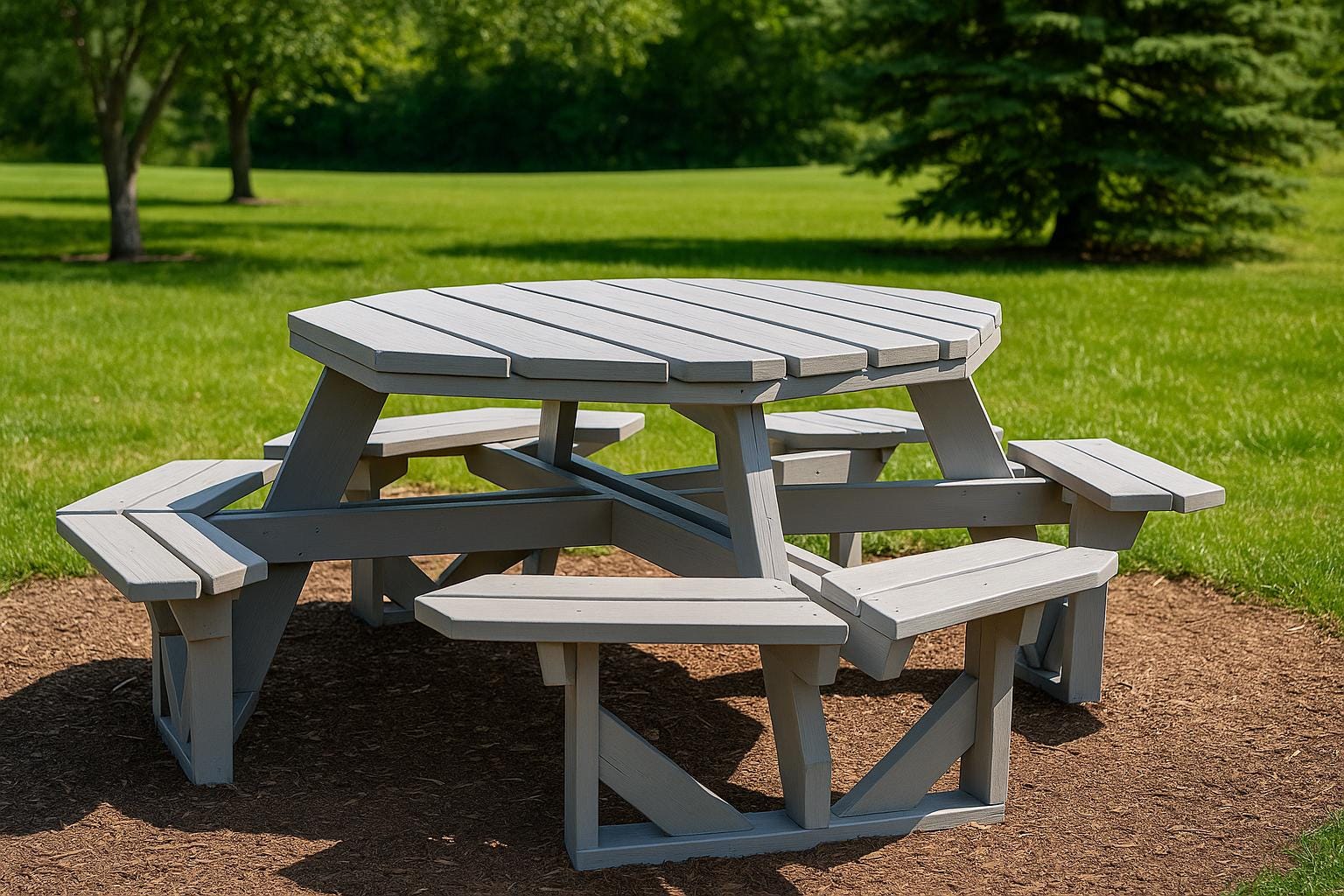 Octagon Picnic Table Plans: DIY Garden Dinner Table (PDF Download)