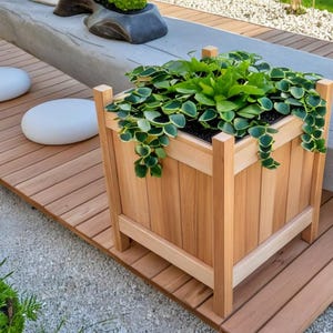 Cedar Planter Box with 2x2 Legs: DIY Balcony Garden (PDF File Instant Download)