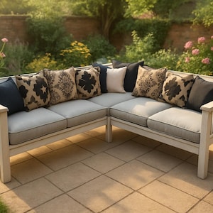 DIY Outdoor L-Profil Sitzbank Pläne: Holzmöbel (PDF Download)