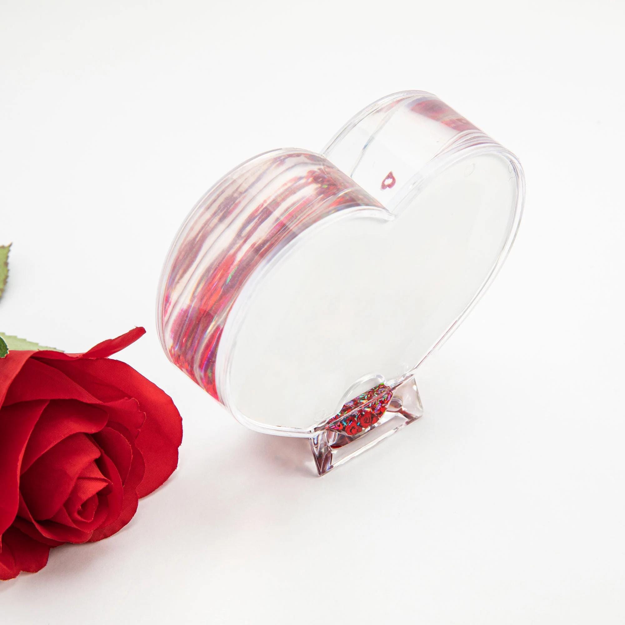 Heart Shape Snow Globe With Glitter - Heart Globe Photo Gift With Photo ...