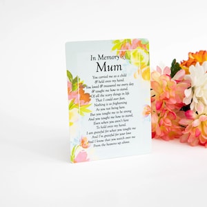 Carte commémorative maman pour Graveside - Carte commémorative résistante aux intempéries Graveside pour maman - Carte Graveside