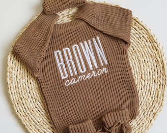 Body personalizado para bebé con nombre, pelele bordado 100% algodón, conjunto para recién nacido, regalo para bebé