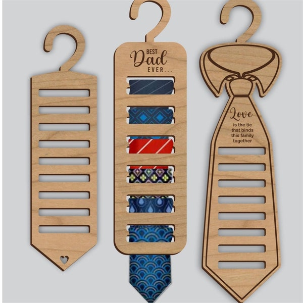 Personalized Father's Day tie hanger. Father's Day tie hanger set of 3, creative gift, gift for dad, husband, lover, birthday gift