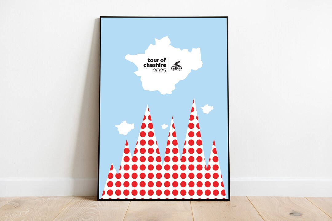 Tour of Cheshire 2025 Cycling Poster Etsy