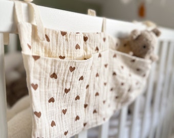 Babybett Organizer 2er Set - Hängetaschen Für Windeln & Spielzeug