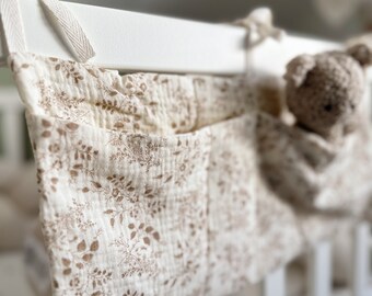 1 Stück Hängender Windel-Organizer (Rosa), Hängeaufbewahrung Für Babybett, Babybett-Organizer