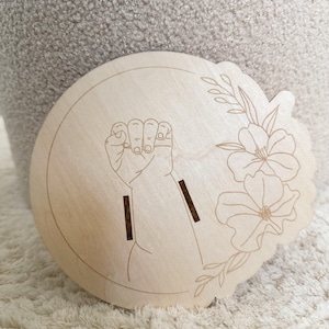 Carte d'étape de naissance / carte mémoire de naissance / bracelet d'hôpital pour nouveau-né de bébé / support de bracelet d'hôpital de bande de naissance