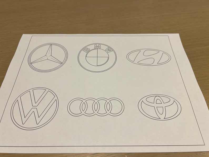 Car Brand Coloring Page for Kids - Learn & Create With Mercedes, BMW ...