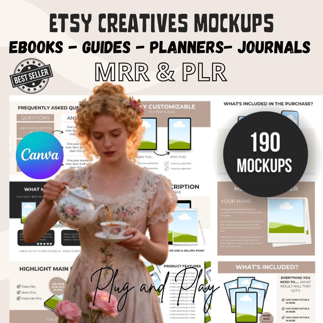 Etsy Creatives Mockups | Professional for E-book, Guides, Planners ...