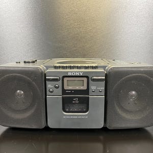 Radio y reproductor de CD Sony CFD-31 vintage, radiocasete/unidad de audio portátil con graves potentes, 1994, reproductor de casetes no funciona