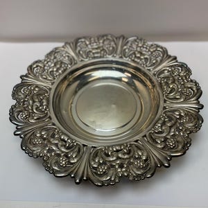 Silver-Plated Garlands Tray From France, Art Nouveau, 1940-1950