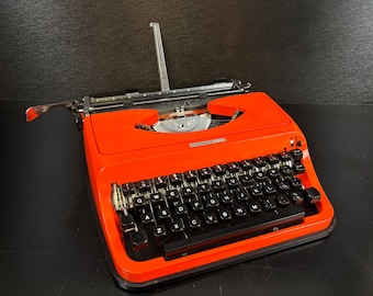 Máquina de escribir Underwood 130 antigua, revisada y limpiada, máquina de escribir funcional con estuche / Cinta bicolor