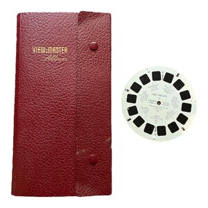 3D View-master persoonlijk album 27 rollen, vintage wereldreisfotografie, VS, Brazilië en Europa, met handgeschreven lijst, sepia en kleur