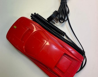 Téléphone rétro voiture Betacom Ferrari Testarossa vintage, années 80-90