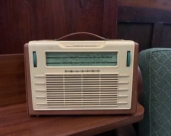 Vintage 1958 Philips Kofferradio - Ein Pionier in Sachen Transistortechnik