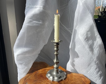 Elegante candelabro vintage de acero, decoración clásica para el hogar, años 70 y 80