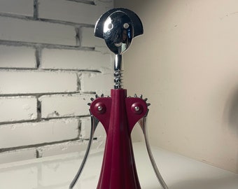 Alessi Iconic Anna G Corkscrew in Rare Wine Red